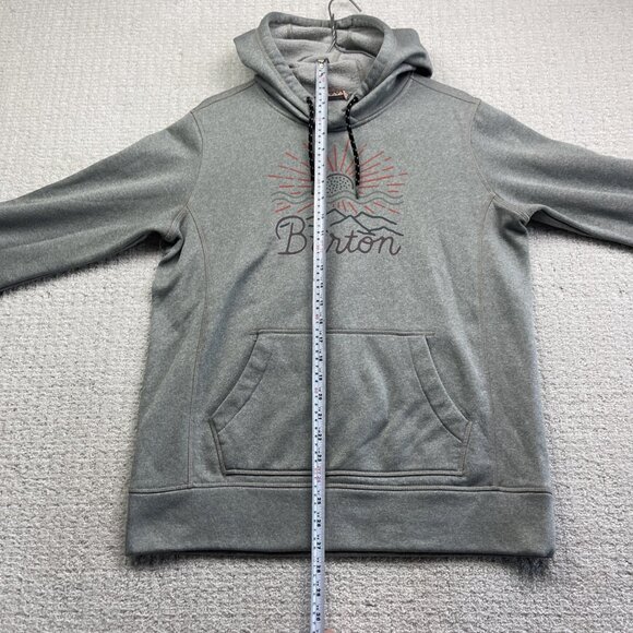 Burton Hoodie Sweatshirt Men's Size Medium Gray Mountain / Sun Rise Doodle Read - Picture 10 of 15